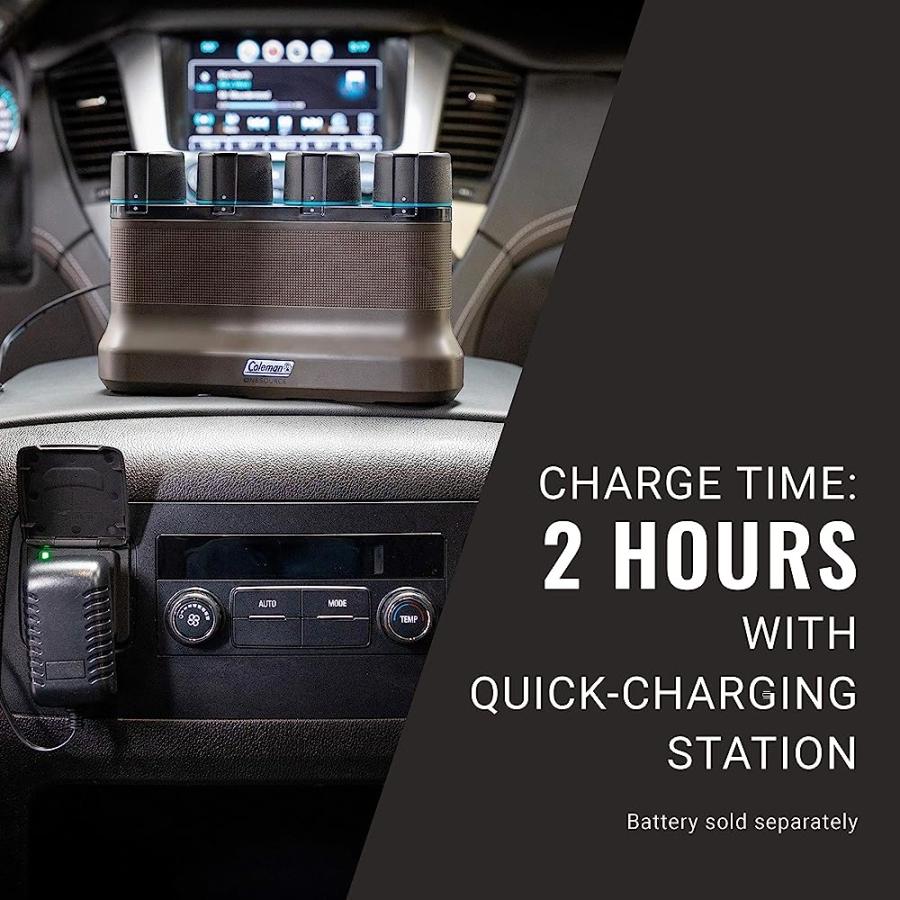 COLEMAN BATTERY CHARGING STATION ONE SOURCE 4 PORT QUICK CHARGING STATION | Coleman | 02