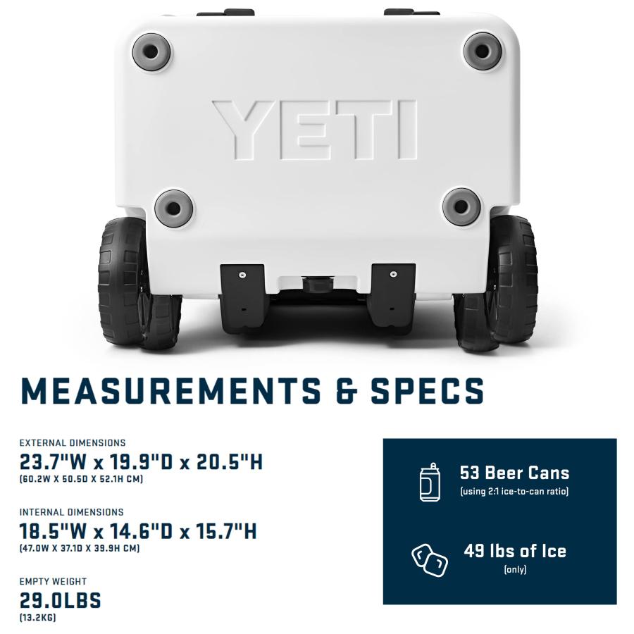 YETI Roadie 60 クーラー:YETIボックス ホイールクーラー:YETI キャスター付き、ホワイト | YETI | 06