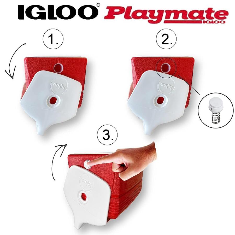 IGLOO PLAYMATE COOLER REPLACEMENT BUTTON AND SPRING | igloo | 02