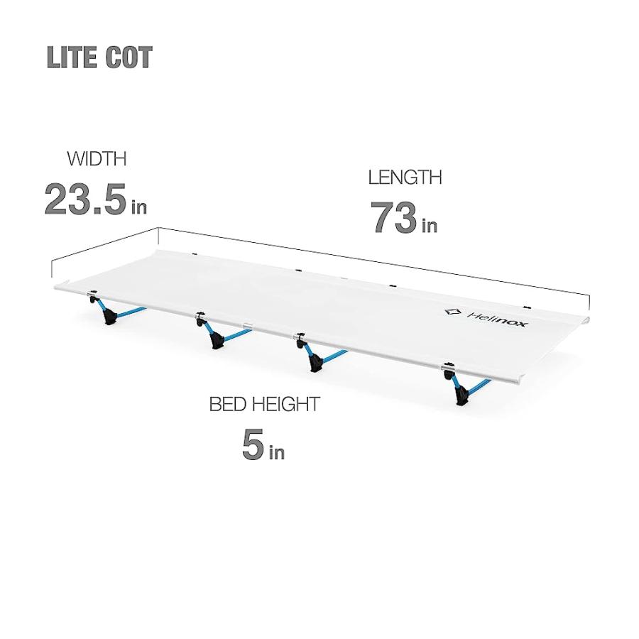 HELINOX LITE COT ULTRA-LIGHT, COMPACT, COLLAPSIBLE, PORTABLE CAMPING COT, WHITE | Helinox | 03