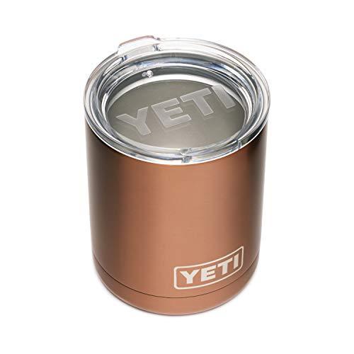YETI Rambler 10オンス ローボール 蓋付き 真空断熱 ステンレス製、カッパー | YETI
