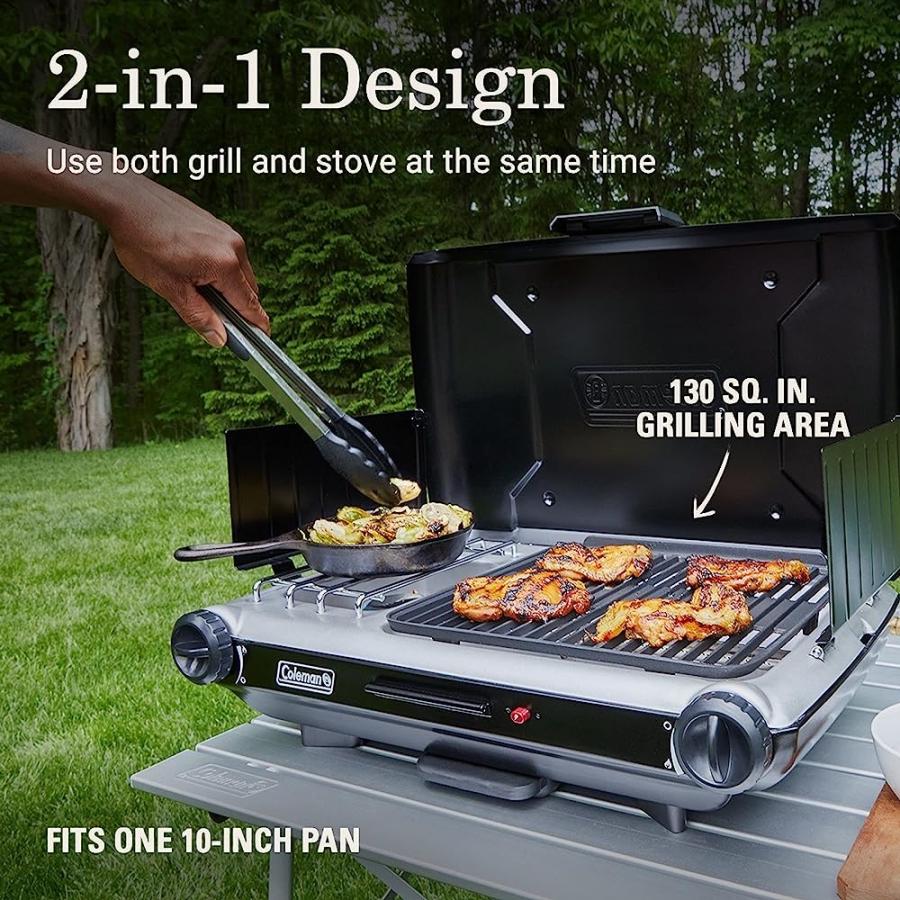 COLEMAN CAMPING STOVECLASSIC 2 IN 1 CAMPING GRILL/STOVE | Coleman | 01