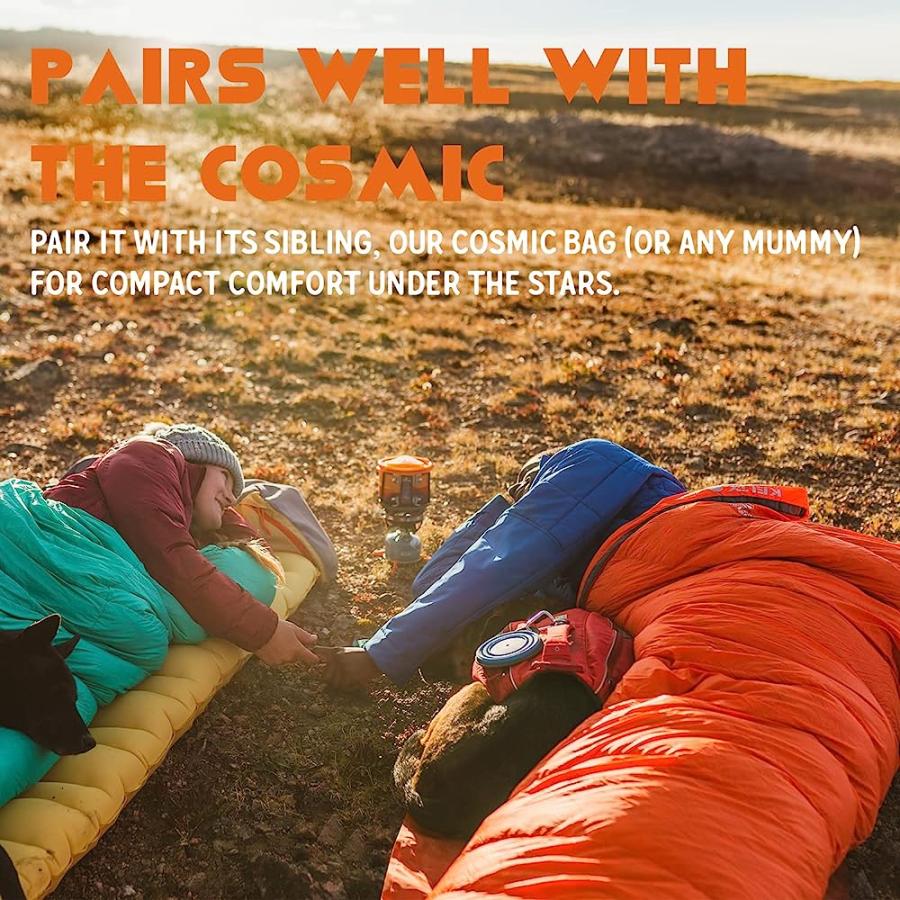 KELTY COSMIC MUMMY AIR SLEEPING PAD, BACKPACKING ULTRALIGHT INFLATABLE SLEEPING PAD, ORANGE | KELTY | 02