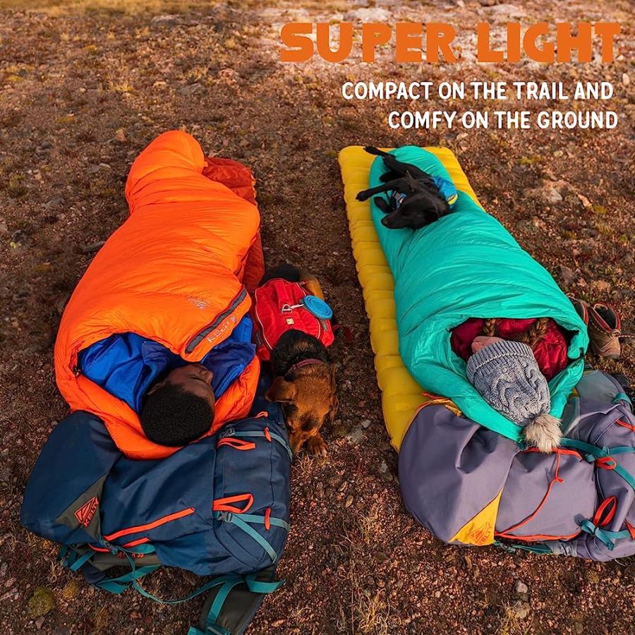 KELTY COSMIC MUMMY AIR SLEEPING PAD, BACKPACKING ULTRALIGHT INFLATABLE SLEEPING PAD, ORANGE | KELTY | 03