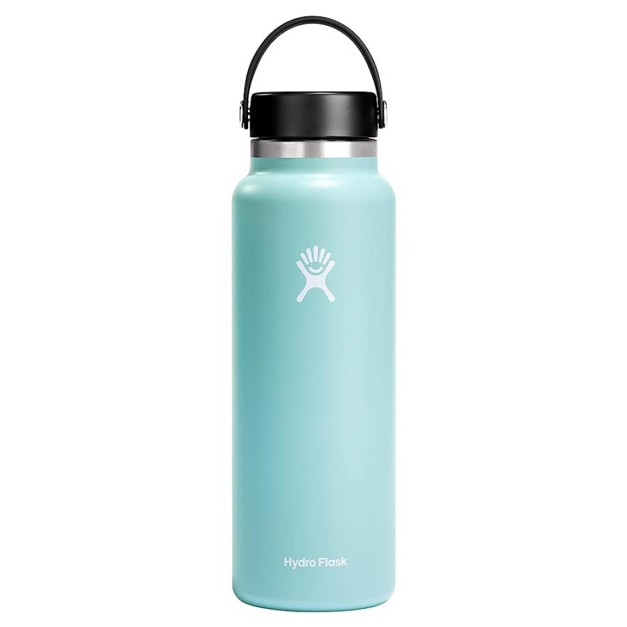 HYDRO FLASK 40 OZ WIDE MOUTH WITH FLEX CAP STAINLESS STEEL REUSABLE WATER BOTTLE DEW -VACUUM INSULATED, DISHWASHER SAFE, BPA-FREE, NON-TOXIC | HYDRO FLASK