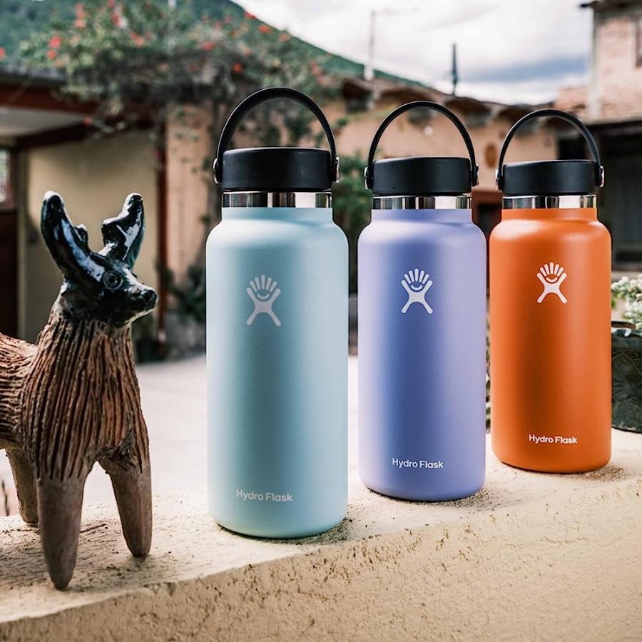HYDRO FLASK 40 OZ WIDE MOUTH WITH FLEX CAP STAINLESS STEEL REUSABLE WATER BOTTLE DEW -VACUUM INSULATED, DISHWASHER SAFE, BPA-FREE, NON-TOXIC | HYDRO FLASK | 08