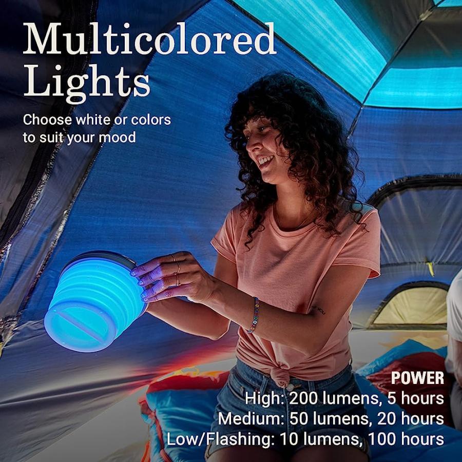 COLEMAN SOLAR CAMPING LANTERN, 200 LUMENS RECHARGEABLE SOLAR LIGHT, COLLPASIBLE AND LIGHTWEIGHT SOLAR POWERED LANTERN, WATER RESISTANT WITH MULTI | Coleman | 04