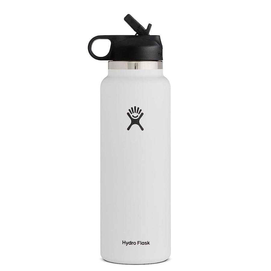 HYDRO FLASK 40 OZ WIDE MOUTH STRAW LID WHITE | HYDRO FLASK