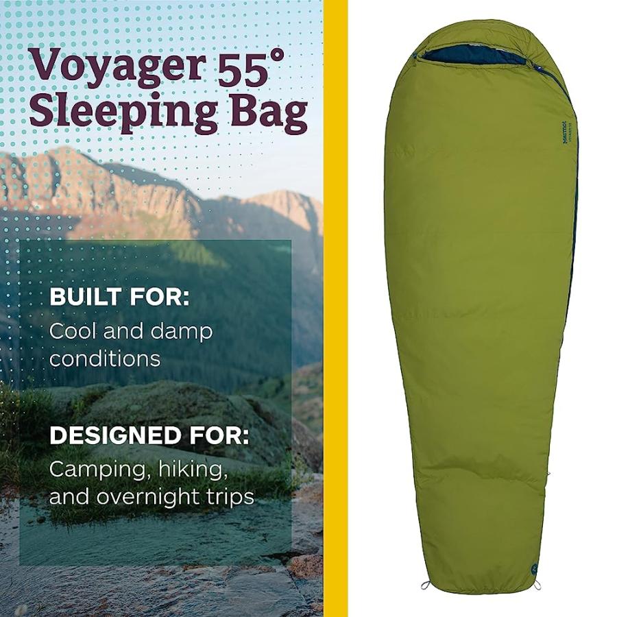 MARMOT VOYAGER 55 MUMMY SLEEPING BAG, CILANTRO, REGULAR | Marmot | 01