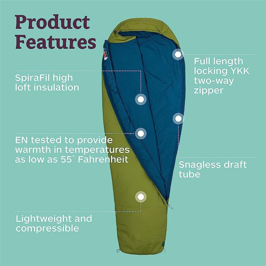 MARMOT VOYAGER 55 MUMMY SLEEPING BAG, CILANTRO, REGULAR | Marmot | 03