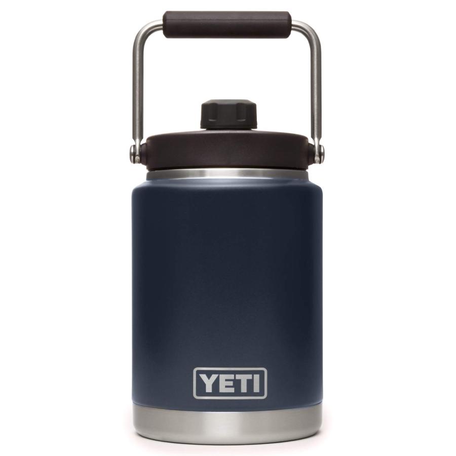 YETI Rambler ハーフガロン ジャグ マグキャップ付き 真空断熱 ステンレス製、ネイビー | YETI