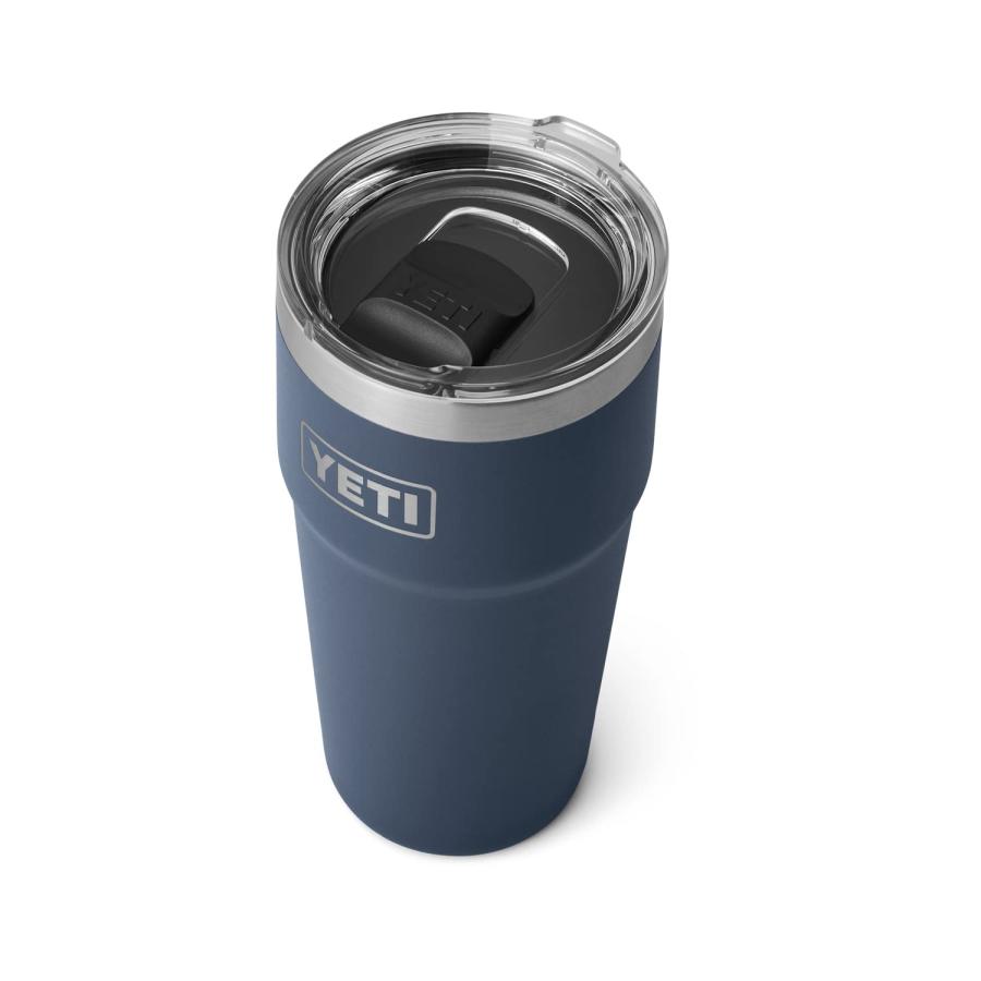 YETI Rambler 16オンス スタッカブルパイント マグスライダー蓋付き 真空断熱 ステンレス製、ネイビー | YETI