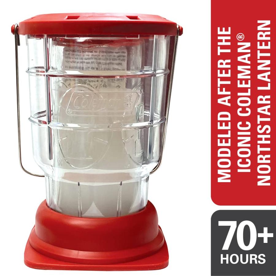 COLEMAN 70+ HOUR CITRONELLA CANDLE OUTDOOR LANTERN - 6.7 OZ, RED | Coleman | 03