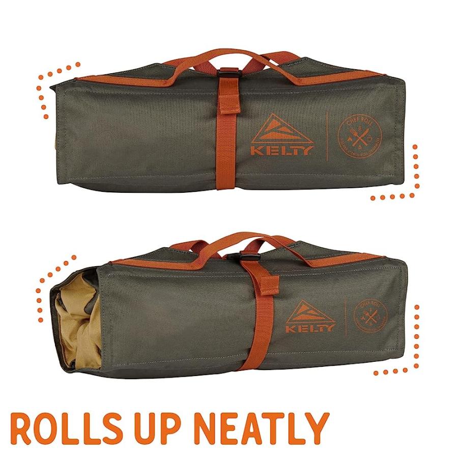 KELTY CHEF ROLL KITCHEN BASICS ORGANIZATION KIT FOR COOKING TOOLS, KNIVES, DEEP ZIPPERED POCKETS, ROLLUP STORAGE | KELTY | 03