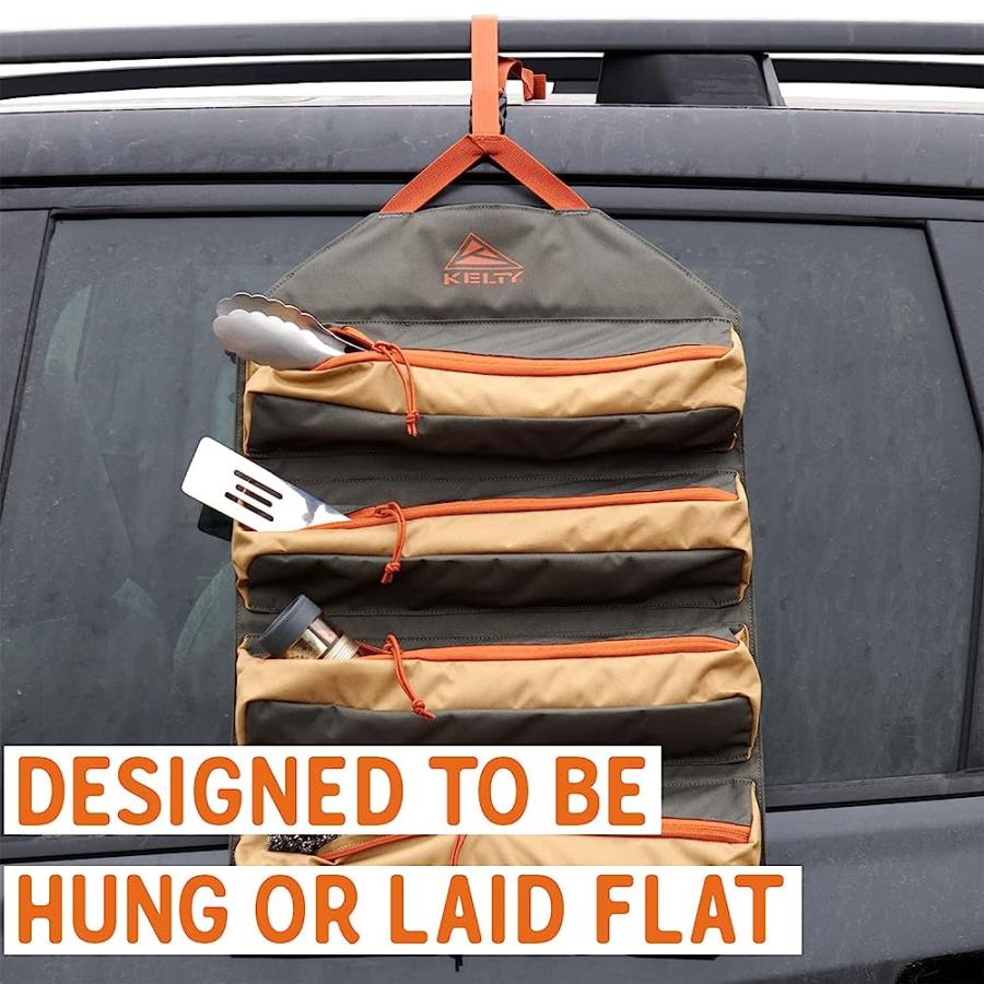 KELTY CHEF ROLL KITCHEN BASICS ORGANIZATION KIT FOR COOKING TOOLS, KNIVES, DEEP ZIPPERED POCKETS, ROLLUP STORAGE | KELTY | 05