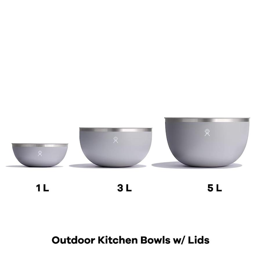 HYDRO FLASK 3 QUART STAINLESS STEEL REUSABLE FOOD BOWL OUTDOOR KITCHEN CAMPING INSULATED DINNERWARE COOKWARE BALTIC- DISHWASHER SAFE, BPA-FREE, N | HYDRO FLASK | 03