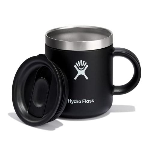 HYDRO FLASK MUG - STAINLESS STEEL REUSABLE TEA COFFEE TRAVEL MUG - VACUUM INSULATED, BPA-FREE, NON-TOXIC BLACK 6 OZ | HYDRO FLASK | 01