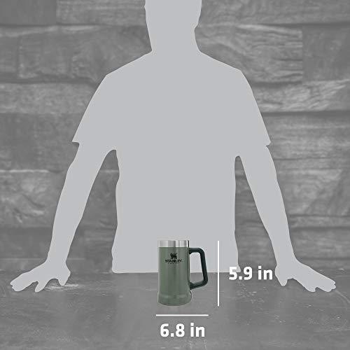 STANLEY 10-02874-029 THE BIG GRIP ALUMINUM BEER STEIN HAMMERTONE GREEN 24OZ / .7L | STANLEY | 04