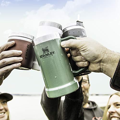 STANLEY 10-02874-029 THE BIG GRIP ALUMINUM BEER STEIN HAMMERTONE GREEN 24OZ / .7L | STANLEY | 05