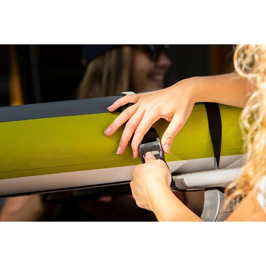 PELICAN ROOF RACK TIE DOWN DELUXE STRAP WITH BUCKLE BUMPER - FOR KAYAKS, CANOES, SURFBOARDS AND PADDLE BOARDS - 15 FEET - PS1955, BLACK | PELICAN PRODUCTS | 01