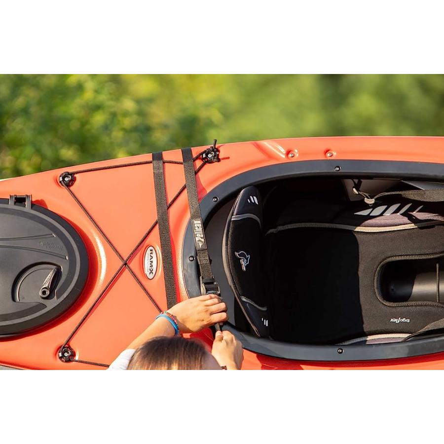 PELICAN ROOF RACK TIE DOWN DELUXE STRAP WITH BUCKLE BUMPER - FOR KAYAKS, CANOES, SURFBOARDS AND PADDLE BOARDS - 15 FEET - PS1955, BLACK | PELICAN PRODUCTS | 05