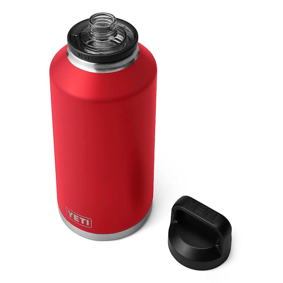 YETI RAMBLER 64 OZ BOTTLE, VACUUM INSULATED, STAINLESS STEEL WITH CHUG CAP, RESCUE RED | YETI