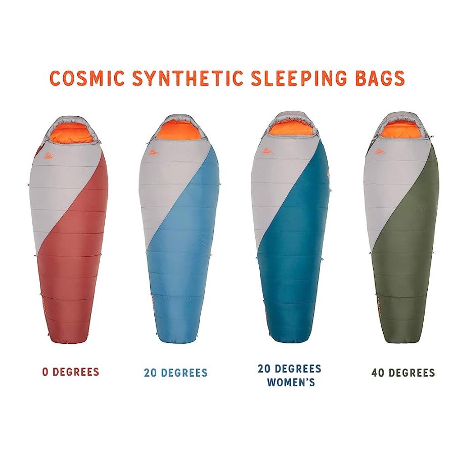 KELTY COSMIC SYNTHETIC FILL 0 DEGREE BACKPACKING SLEEPING BAG, REGULAR COMPRESSION STRAPS, STUFF SACK INCLUDED | KELTY | 03