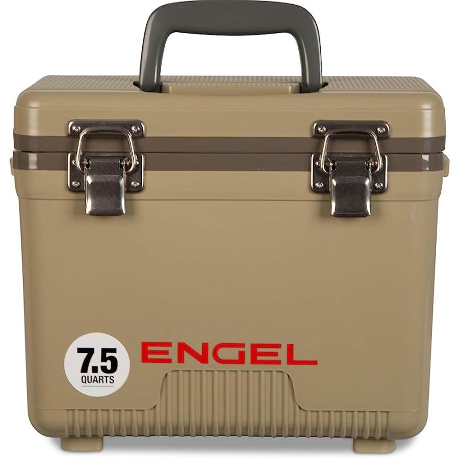 ENGEL UC7 7.5QT LEAK-PROOF, AIR TIGHT, DRYBOX COOLER AND SMALL HARD SHELL LUNCHBOX FOR MEN AND WOMEN IN TAN | 