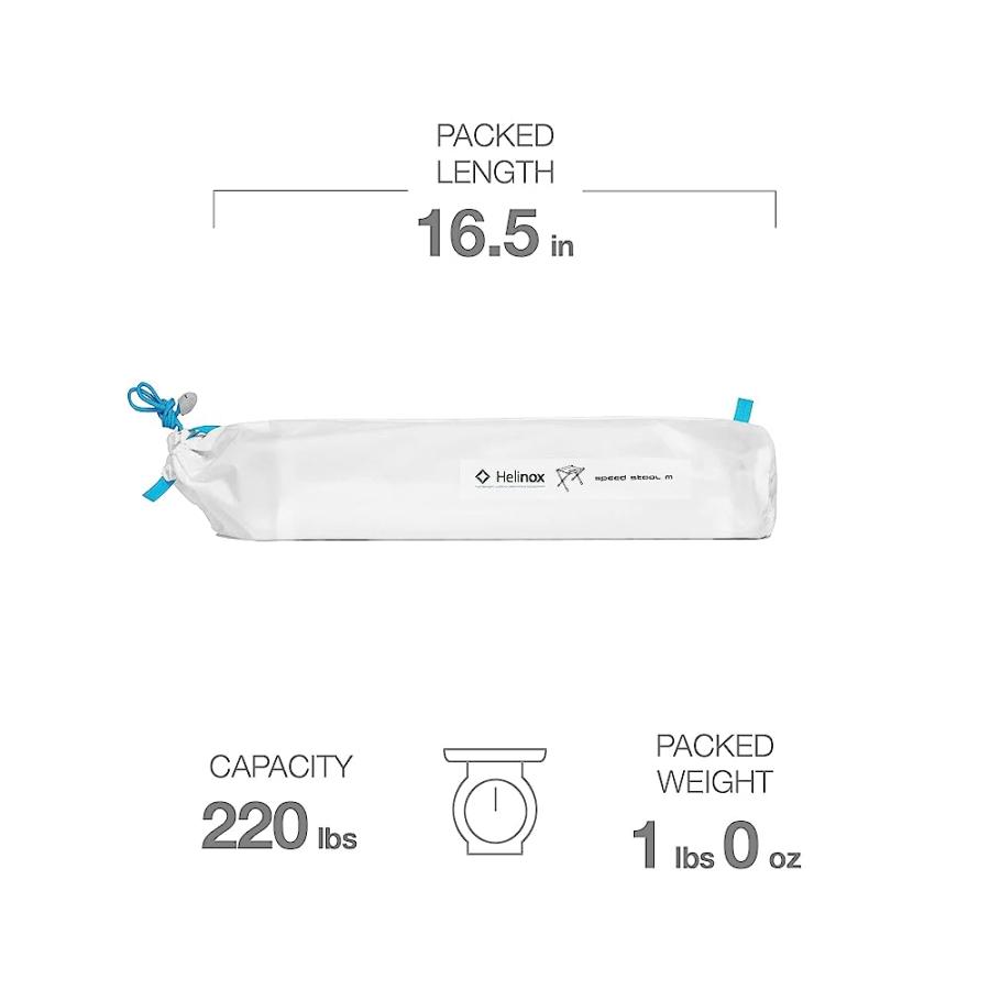 HELINOX SPEED STOOL ULTRALIGHT, PORTABLE FOLDING SEAT, WHITE | Helinox | 01
