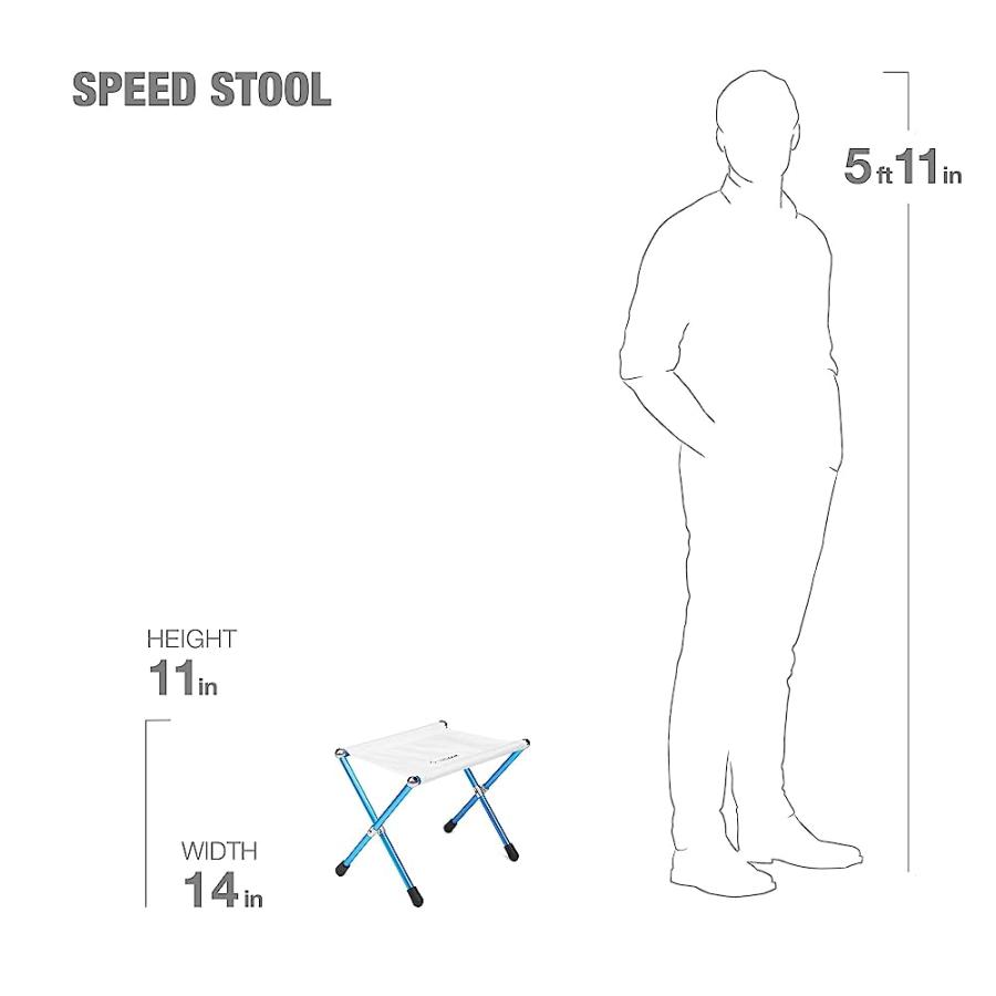 HELINOX SPEED STOOL ULTRALIGHT, PORTABLE FOLDING SEAT, WHITE | Helinox | 03