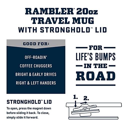 YETI RAMBLER 20 OZ TRAVEL MUG, STAINLESS STEEL, VACUUM INSULATED WITH STRONGHOLD LID, RESCUE RED | YETI | 01