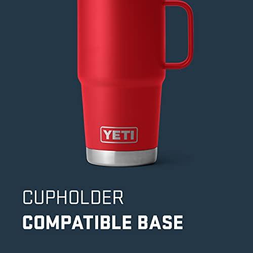 YETI RAMBLER 20 OZ TRAVEL MUG, STAINLESS STEEL, VACUUM INSULATED WITH STRONGHOLD LID, RESCUE RED | YETI | 02
