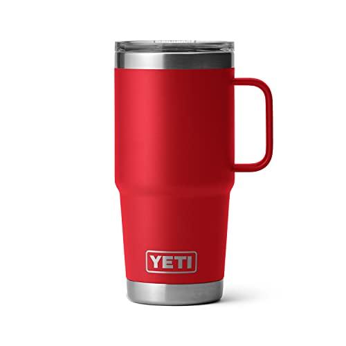 YETI RAMBLER 20 OZ TRAVEL MUG, STAINLESS STEEL, VACUUM INSULATED WITH STRONGHOLD LID, RESCUE RED | YETI | 03