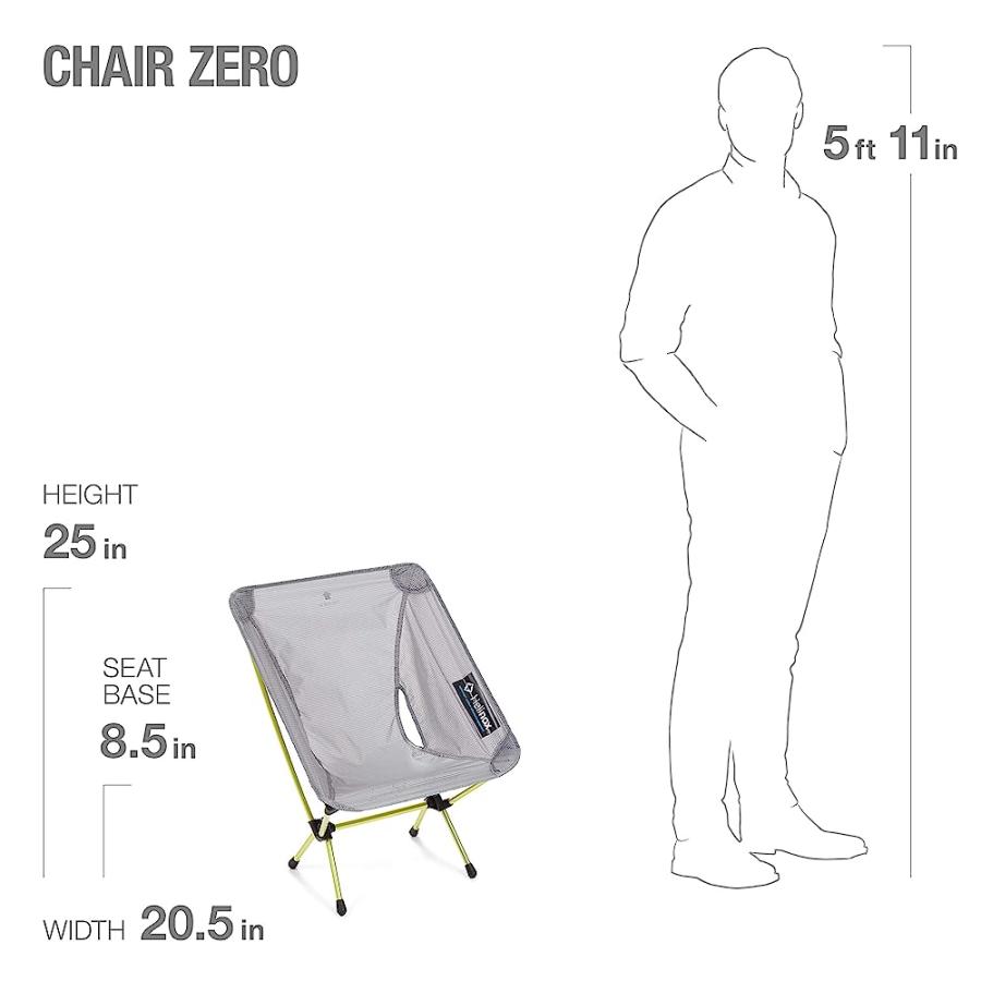 HELINOX CHAIR ZERO ULTRALIGHT COMPACT CAMPING CHAIR, GREY | Helinox | 03