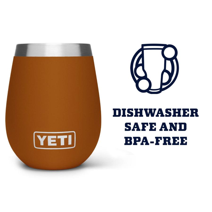 YETI Rambler 10オンス ワインタンブラー マグスライダー蓋付き 真空断熱 ステンレス製、クレイ | YETI | 02
