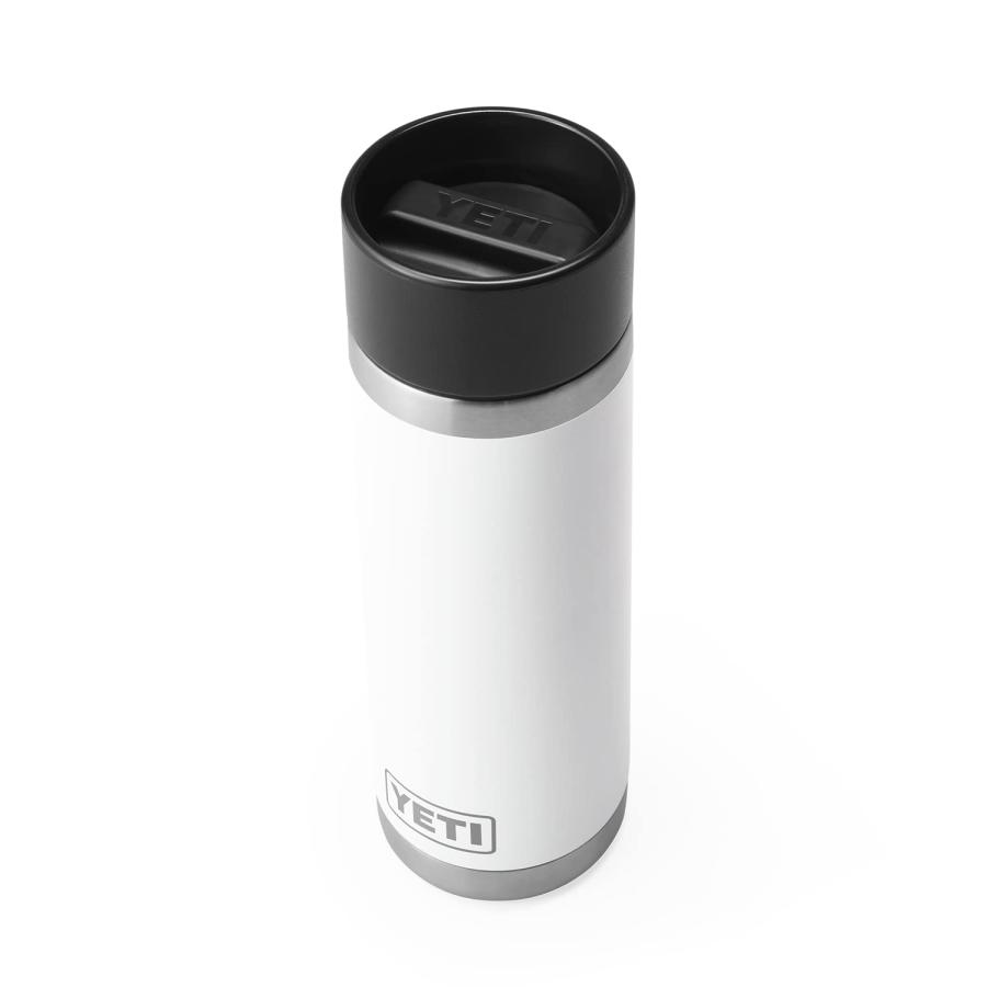 YETI Rambler 18オンス ボトル キャップ付き 真空断熱 ステンレス製、ホワイト | YETI