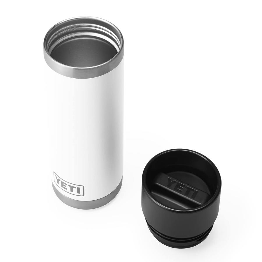 YETI Rambler 18オンス ボトル キャップ付き 真空断熱 ステンレス製、ホワイト | YETI | 02