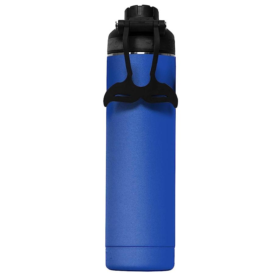ORCA HYDRA 22 OZ. 18/8 STAINLESS STEEL INSULATED WATER BOTTLE, SCREW TOP SPORTS BOTTLE, POWDER COATED, WITH SILICONE GRIP WHALE TALE HANDLE, TOP | LES CREATIONS | 01