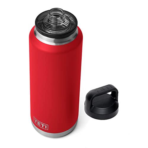YETI RAMBLER 46 OZ BOTTLE, VACUUM INSULATED, STAINLESS STEEL WITH CHUG CAP, RESCUE RED | YETI