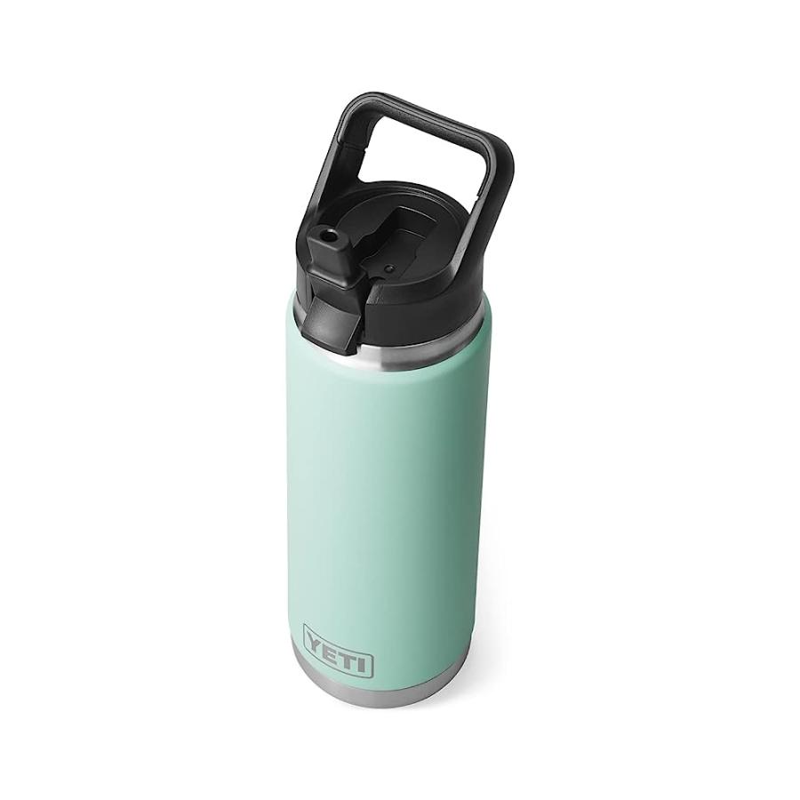 YETI RAMBLER 26 OZ BOTTLE, VACUUM INSULATED, STAINLESS STEEL WITH STRAW CAP, SEAFOAM | YETI
