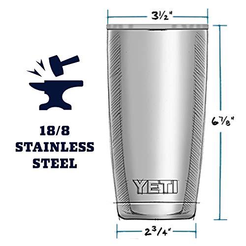 YETI Rambler 20オンス タンブラー マグスライダー蓋付き 真空断熱 ステンレス製、ブラック | YETI | 01