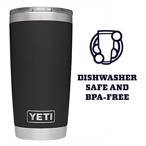 YETI Rambler 20オンス タンブラー マグスライダー蓋付き 真空断熱 ステンレス製、ブラック | YETI | 03
