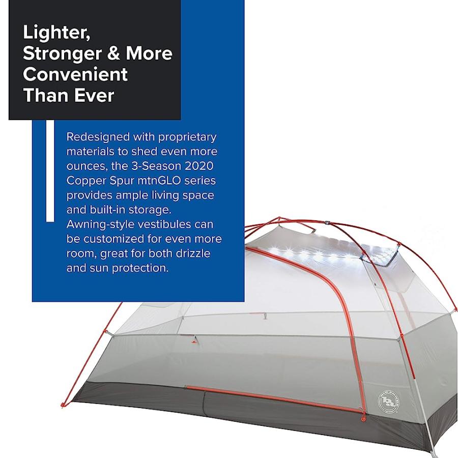 BIG AGNES COPPER SPUR HV UL MTNGLO BACKPACKING TENT, 2 PERSON | BIG AGNES | 01