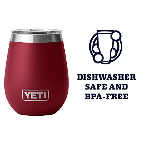 YETI Rambler 10オンス ワインタンブラー マグスライダー蓋付き 真空断熱 ステンレス製、ハーベストレッド | YETI | 03
