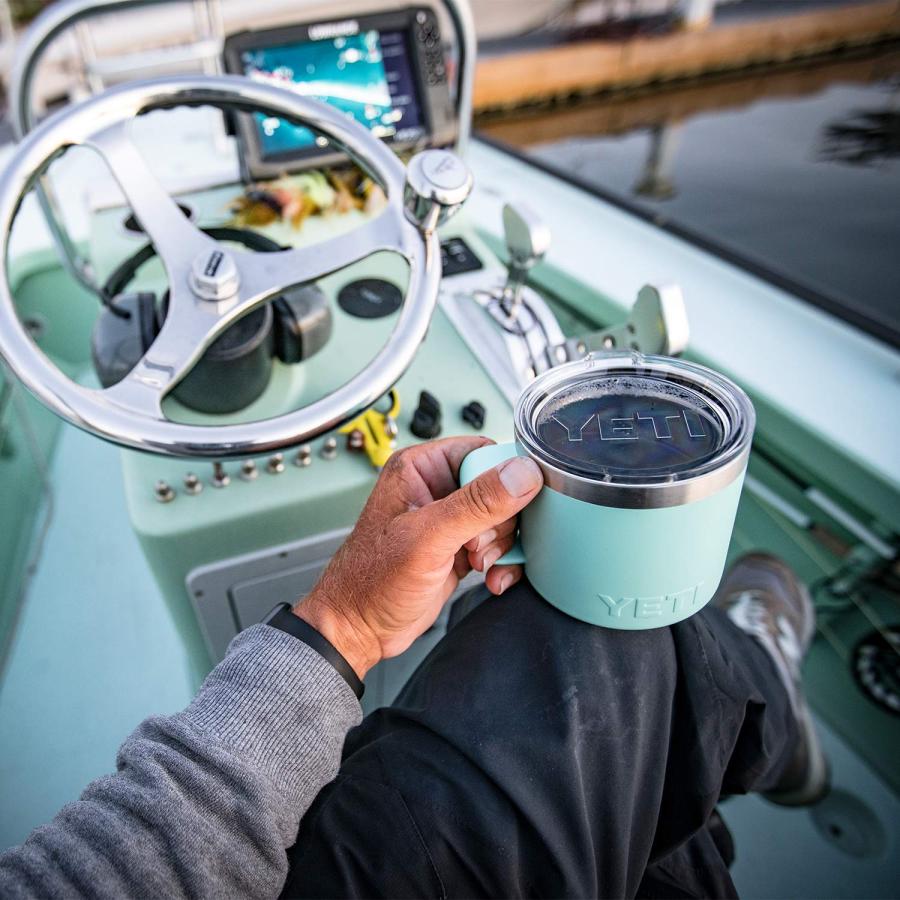 YETI Rambler 14オンス マグカップ 蓋付き 真空断熱 ステンレス製、シーフォーム | YETI | 05
