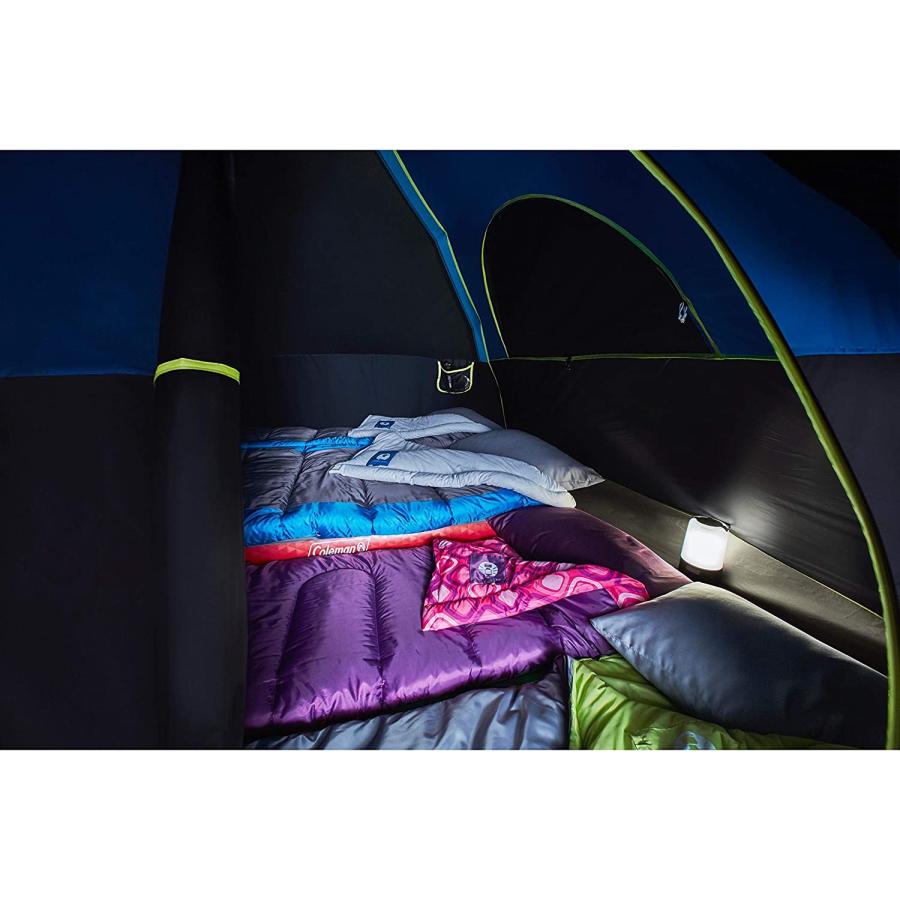 Coleman Camping Tent with Screen Room 4 Person Carlsbad Dark Room Dome Tent with Screened Porch , Green/Black/Teal | Coleman | 05