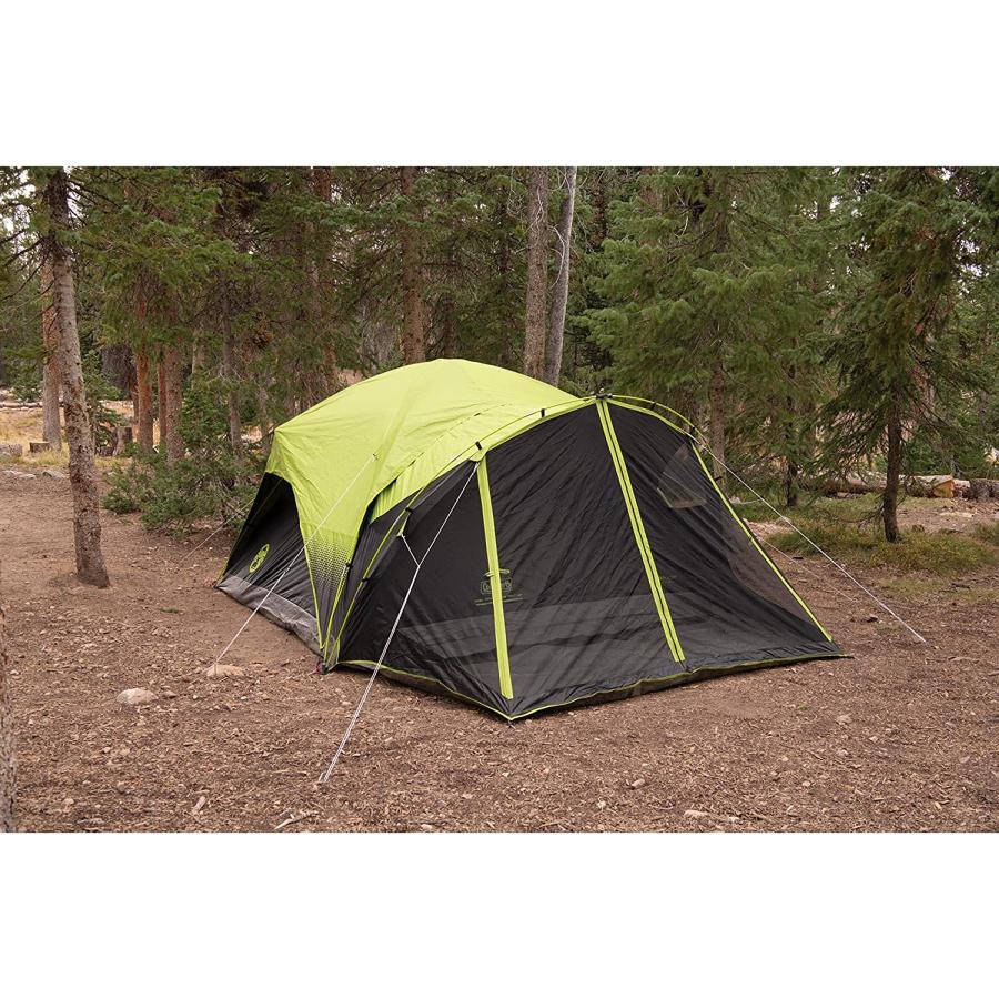 Coleman Camping Tent with Screen Room 4 Person Carlsbad Dark Room Dome Tent with Screened Porch , Green/Black/Teal | Coleman | 07