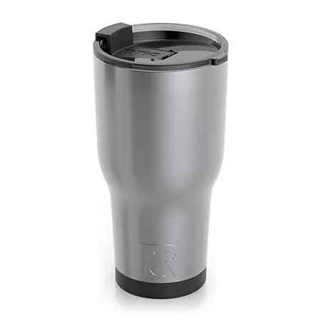 RTIC 30 OZ INSULATED TUMBLER STAINLESS STEEL COFFEE TRAVEL MUG WITH LID, SPILL PROOF, HOT BEVERAGE AND COLD, PORTABLE THERMAL CUP FOR CAR, CAMPIN | 