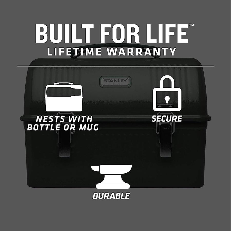 STANLEY CLASSIC 10QT LUNCH BOX LARGE LUNCHBOX - FITS MEALS, CONTAINERS, THERMOS - EASY TO CARRY, BUILT TO LAST | STANLEY | 01