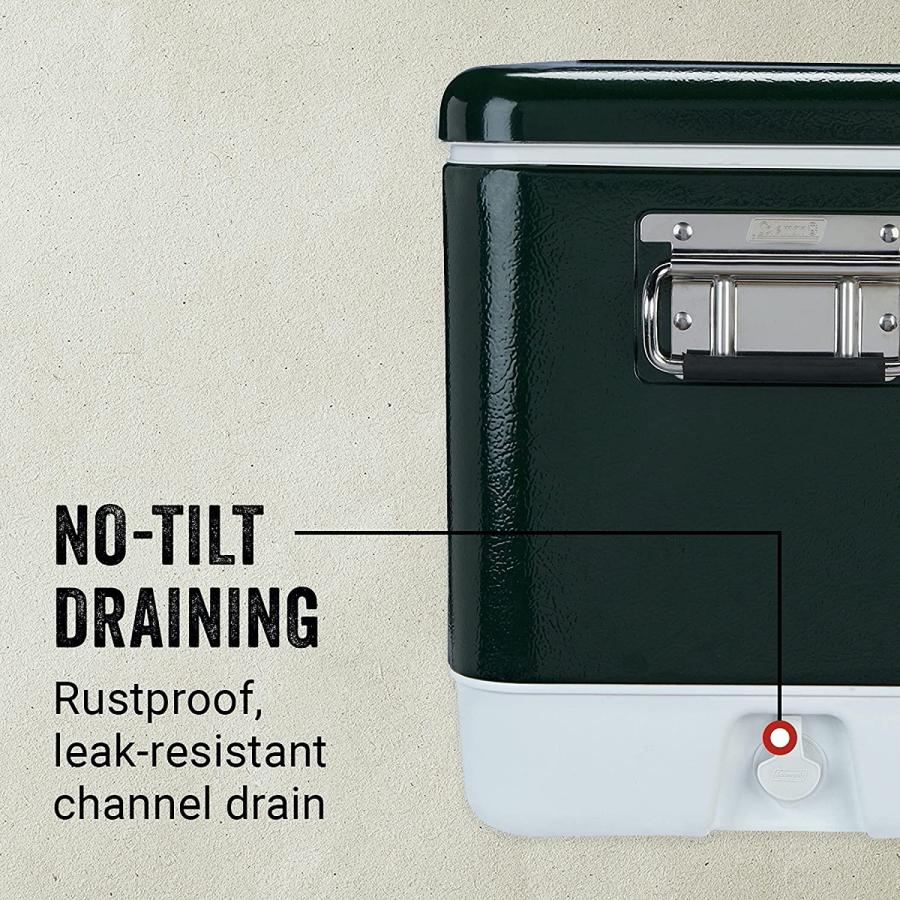 Coleman Cooler Steel-Belted Cooler Keeps Ice Up to 4 Days 54-Quart Cooler for Camping, BBQs, Tailgating & Outdoor Activities | Coleman | 03